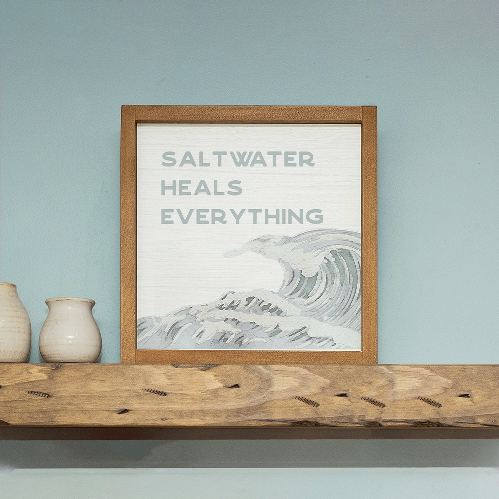 Saltwater Heals Everything 12" x 12" Framed Wall Art