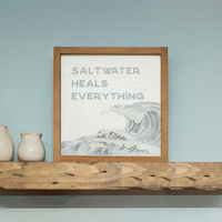 Saltwater Heals Everything 12" x 12" Wall Art