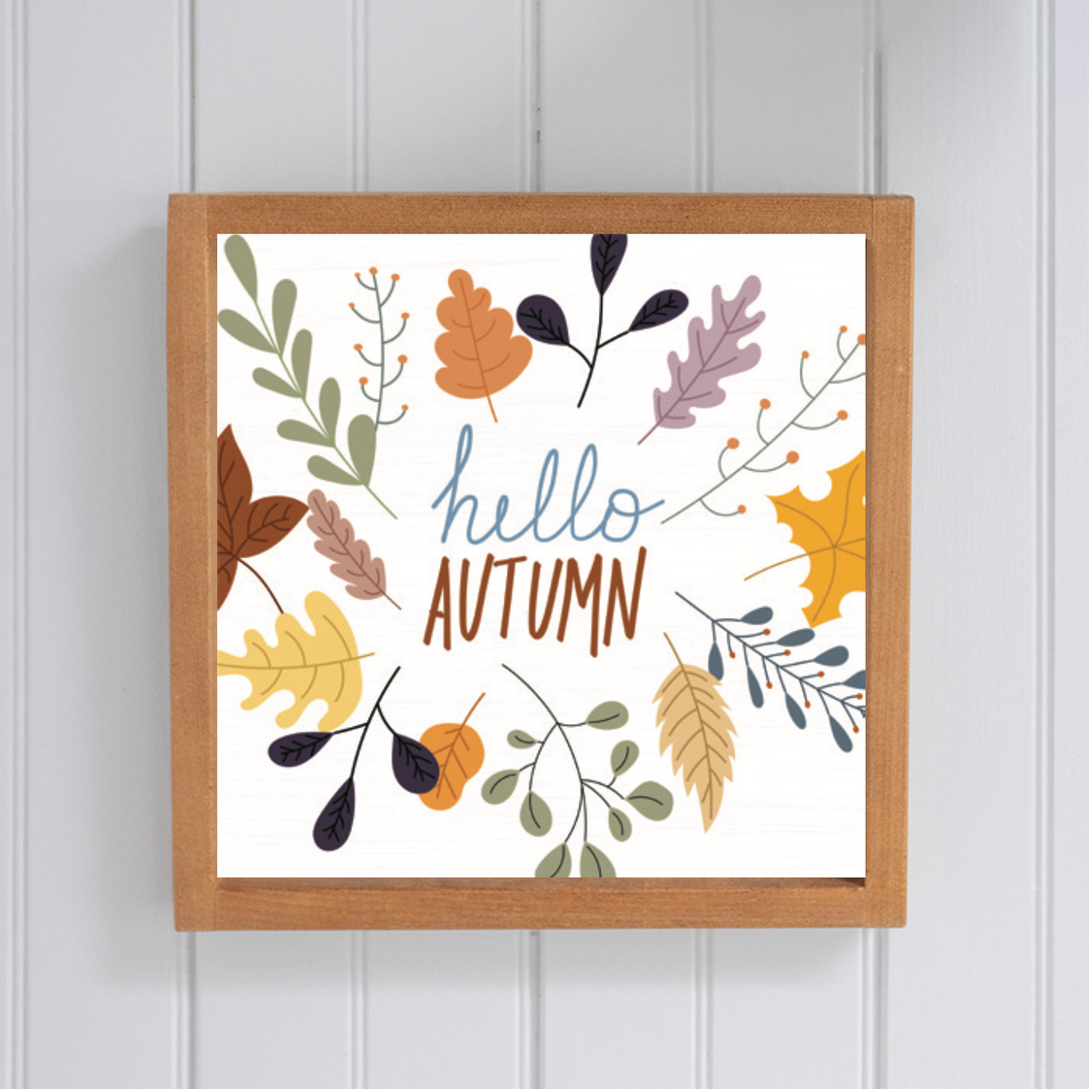 Hello Autumn 12" x 12" Wall Art