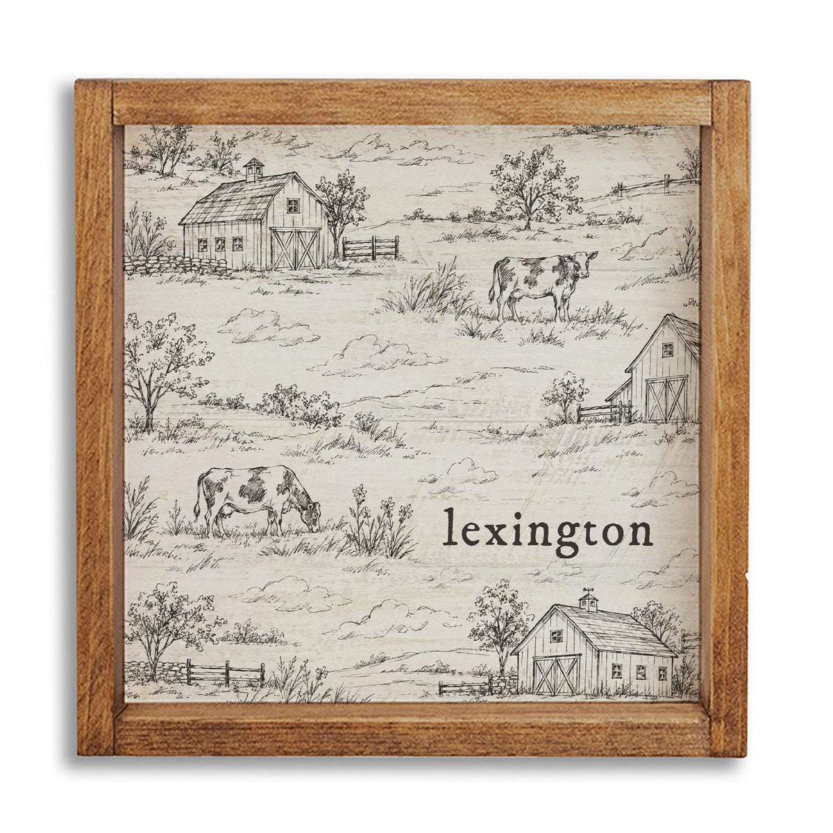 Farm Sketch Personalized Wall Art
