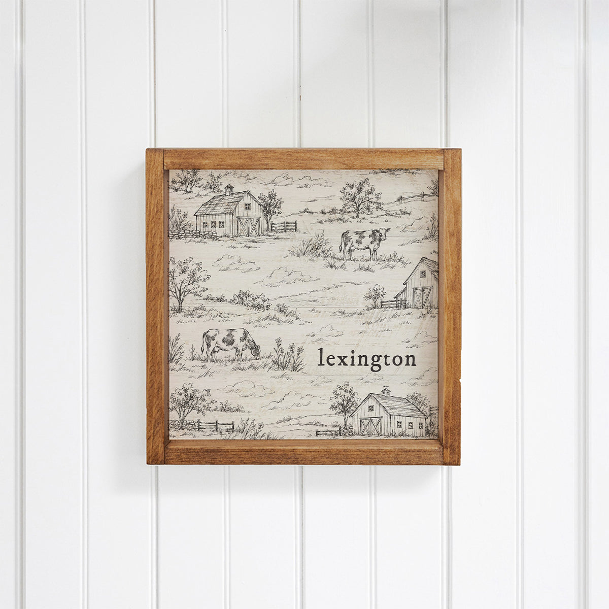 Farm Sketch Personalized Wall Art