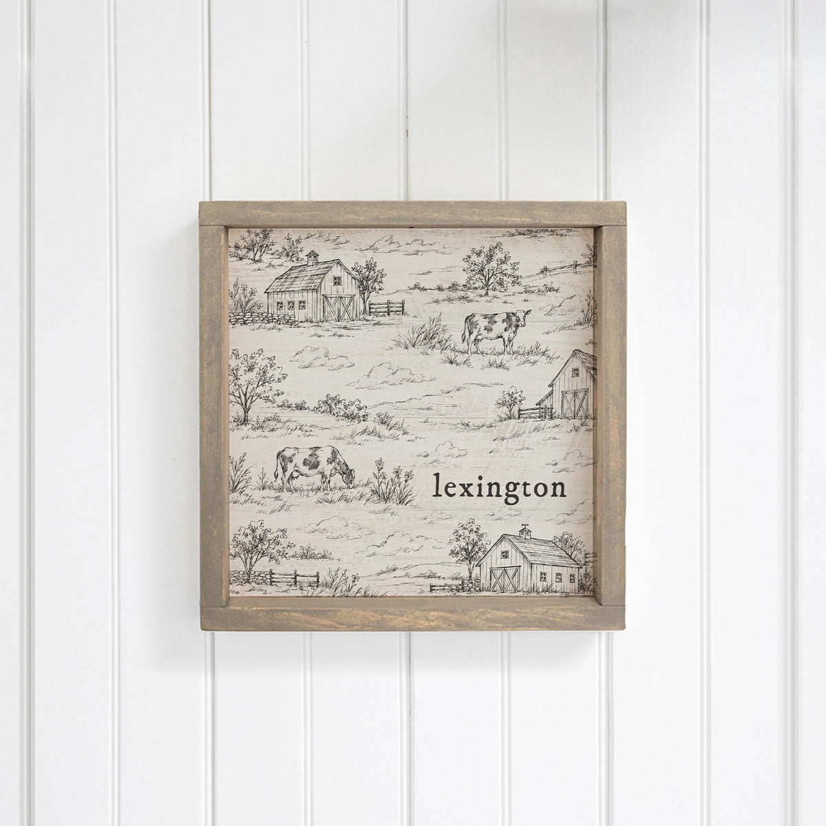 Farm Sketch Personalized Wall Art
