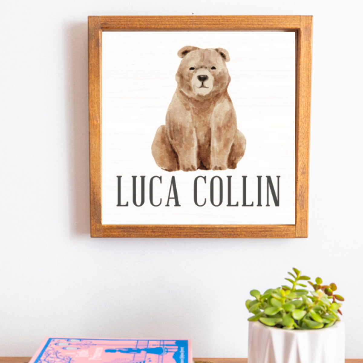Bear 12" x 12" Personalized Wall Art