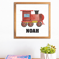 Train 12" x 12" Personalized Wall Art