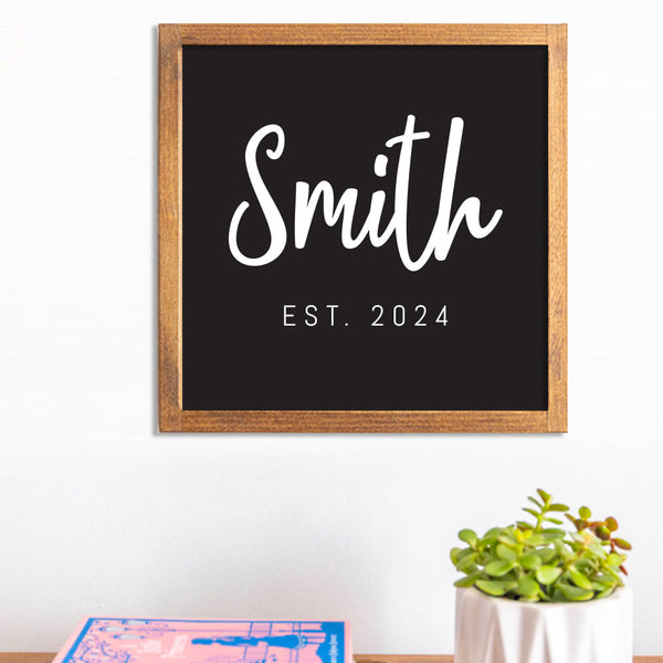 Family Name Established Personalized Wall Art