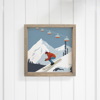 Bluebird Ski Day Wall Art