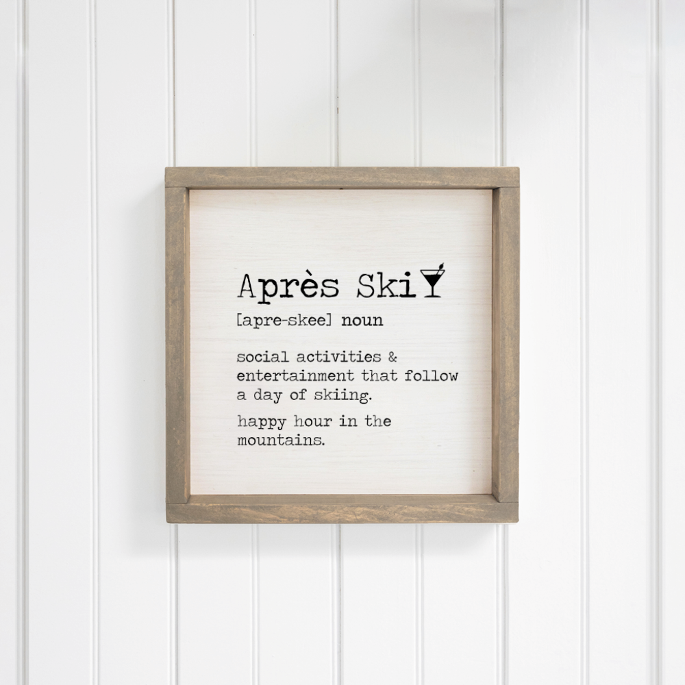 Apres Ski Definition Wall Art