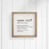 Apres Ski Definition Wall Art