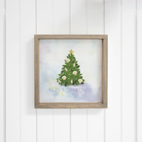 Coastal Christmas Evergreen Tree Wall Art