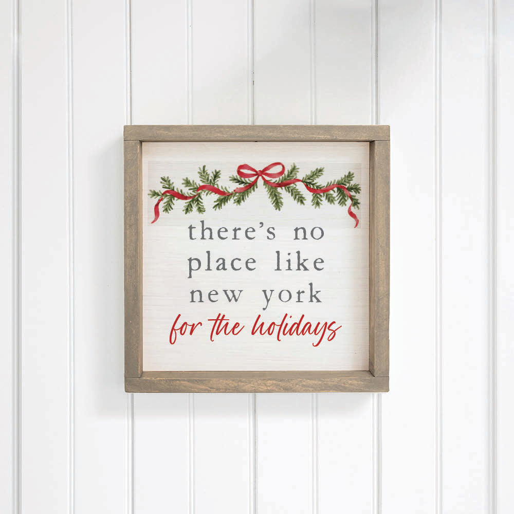 Holiday No Place Like Personalized Wall Art