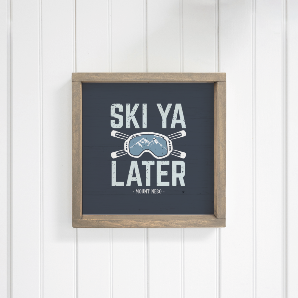 Personalized Ski Ya Later Wall Art