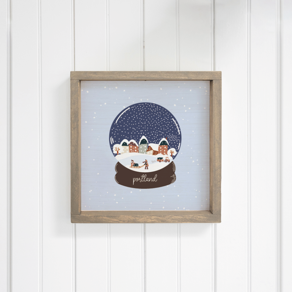 Personalized Retro Ski Run Wall Art