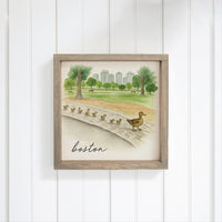 Boston Watercolor Ducklings Wall Art