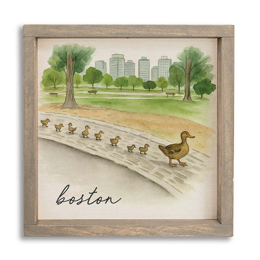 Ducklings Boston Wall Art