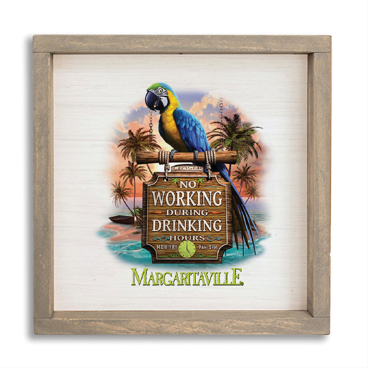 *No Working During Drinking Hours Wall Art