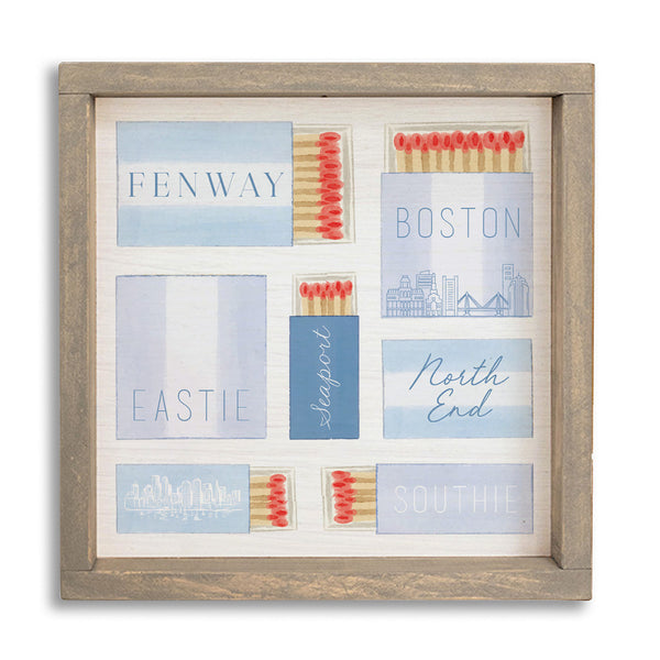Boston Match Boxes Wall Art