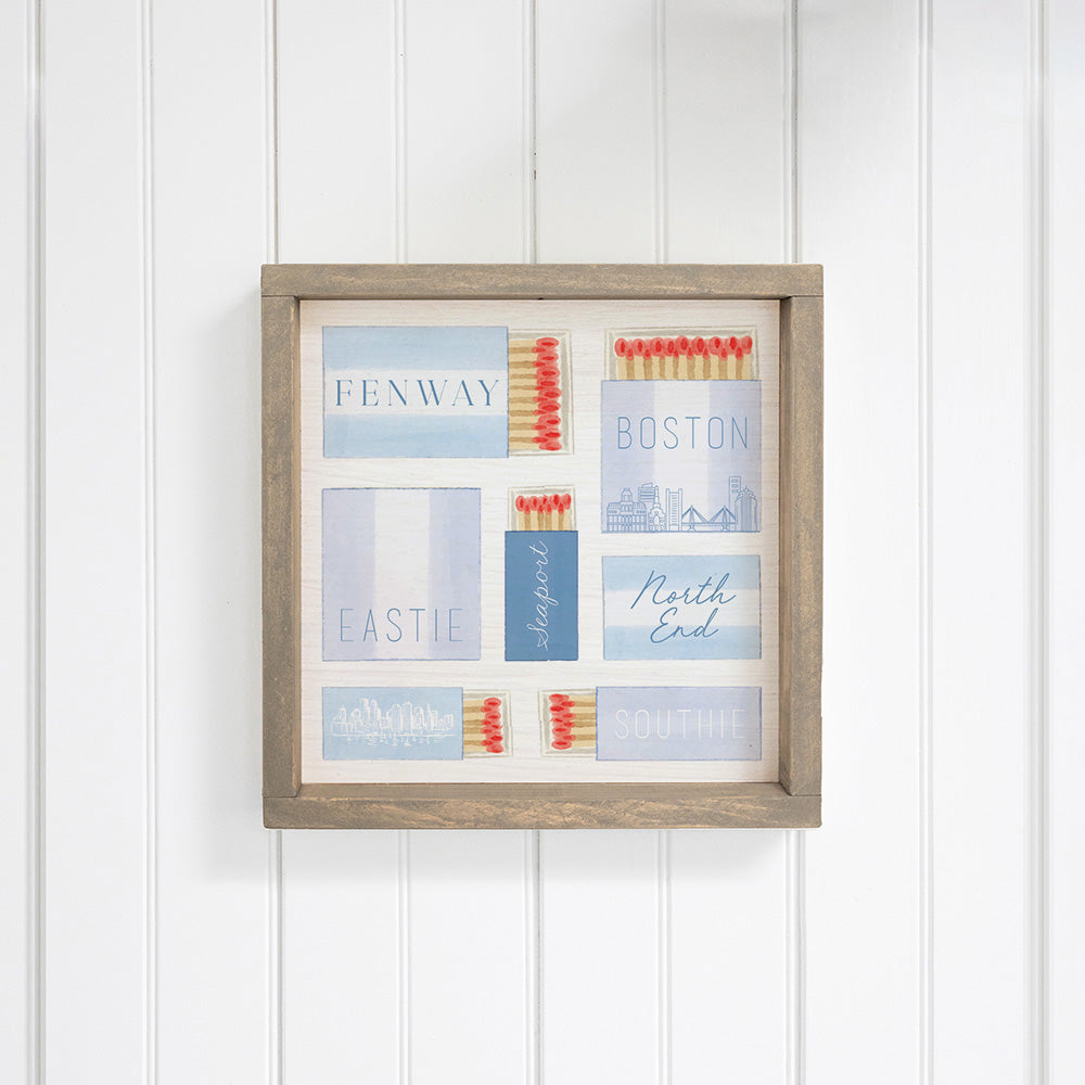 Fenway Boston City Match Box Wall Art
