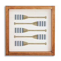 Striped Oars 12" x 12" Wall Art