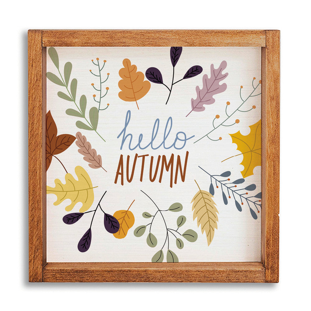 Hello Autumn 12" x 12" Wall Art
