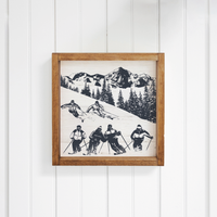 Retro Ski Run Wall Art