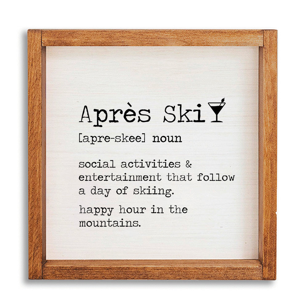 Apres Ski Definition Wall Art