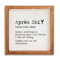 Apres Ski Definition Wall Art