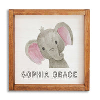 Elephant 12" x 12" Personalized Wall Art