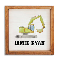 Digger 12" x 12" Personalized Wall Art