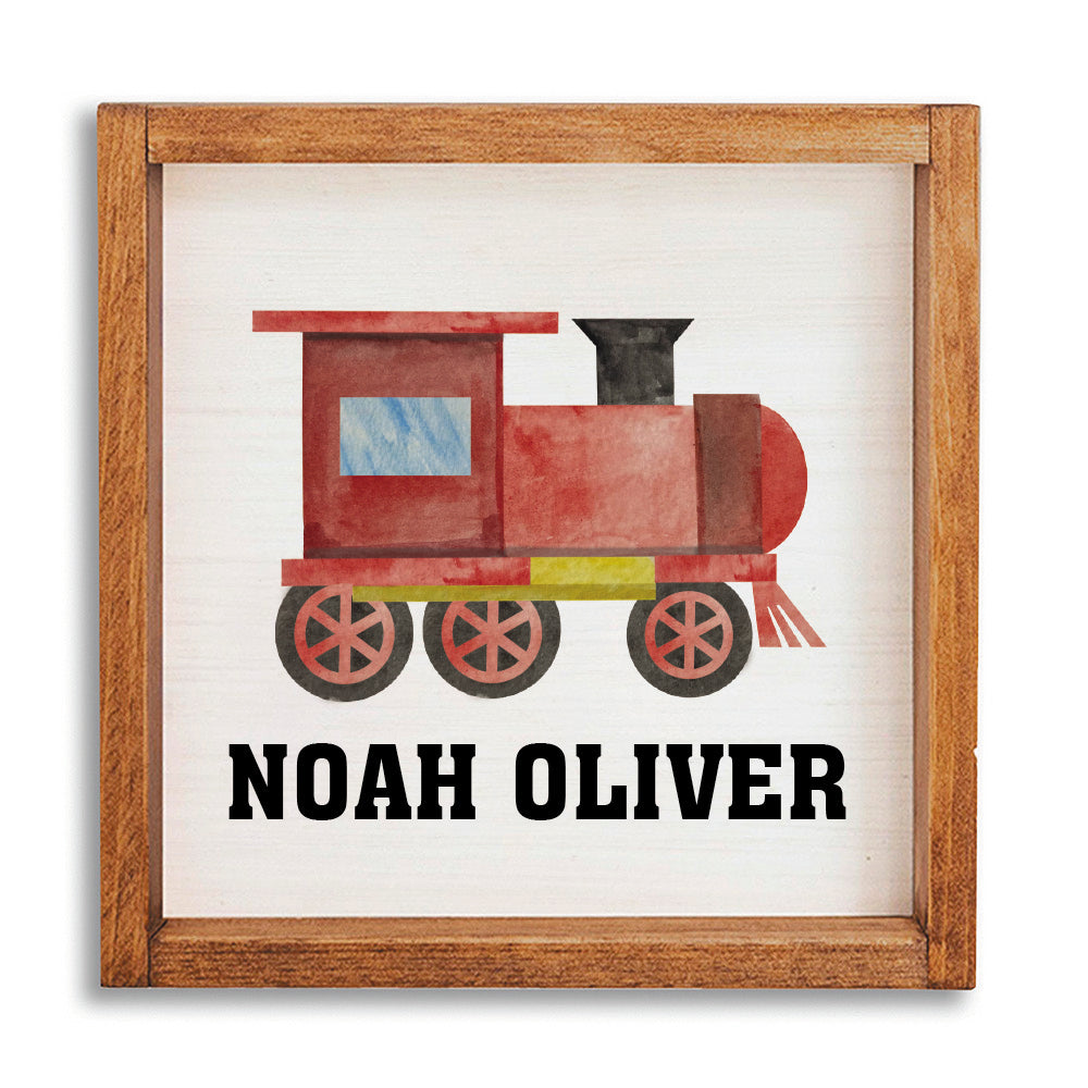 Train 12" x 12" Personalized Wall Art