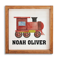 Train 12" x 12" Personalized Wall Art