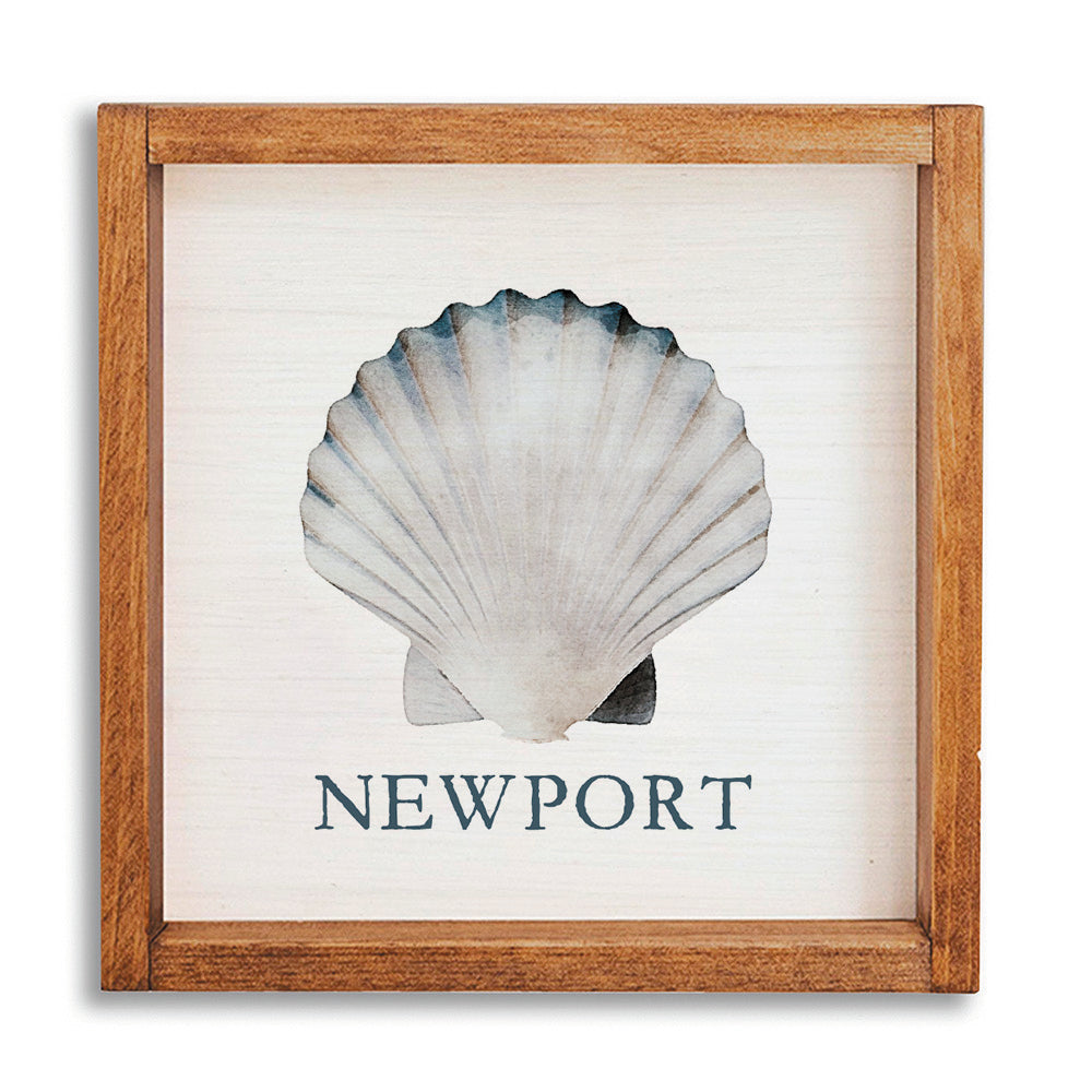 Watercolor Shell 12" x 12" Personalized Wall Art