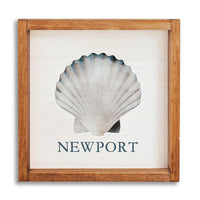 Watercolor Shell 12" x 12" Personalized Wall Art