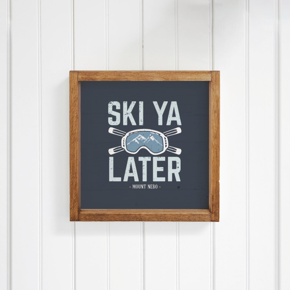 Personalized Ski Ya Later Wall Art