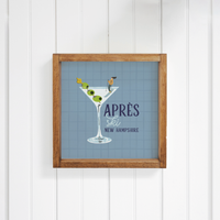 Personalized Apres Ski Martini Wall Art