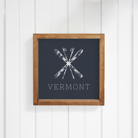 Personalized Navy Blue Ski Wall Art