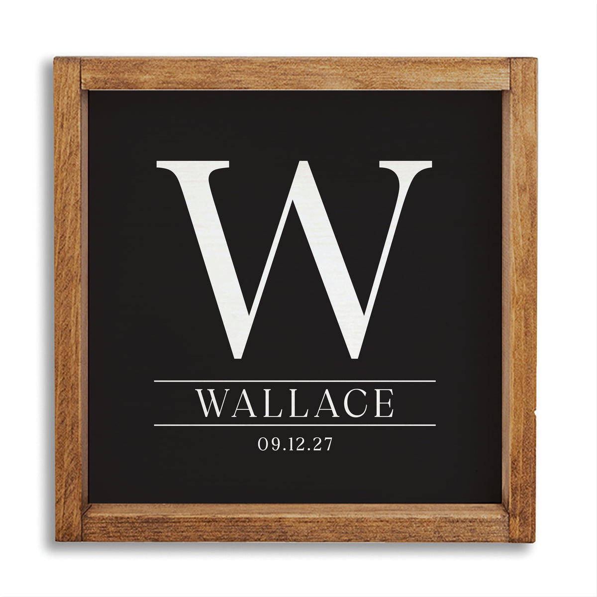 Initial Black Personalized Wall Art