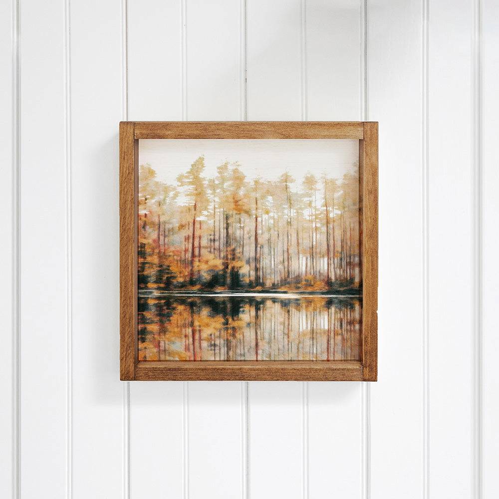 River Forest Landscape Wall Art 12" x 12"