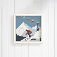 Bluebird Ski Day Wall Art