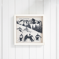 Personalized Retro Ski Run Wall Art