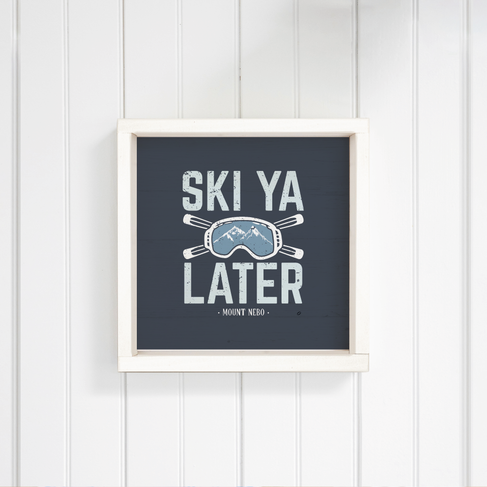 Personalized Ski Ya Later Wall Art