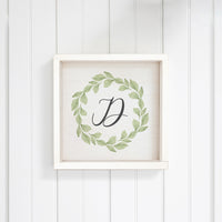 Greenery Initial Personalized Wall Art