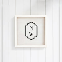 Initials Vertical Personalized Wall Art