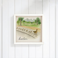 Boston Watercolor Ducklings Wall Art