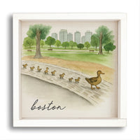 Boston Watercolor Ducklings Wall Art
