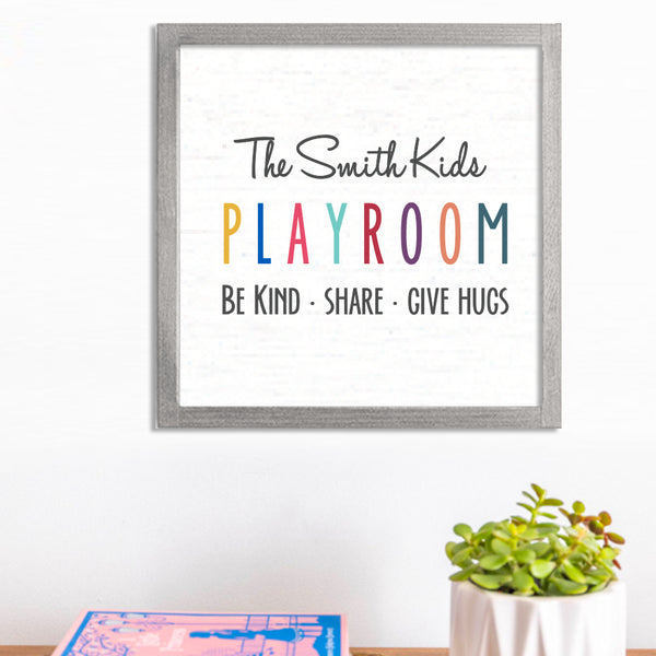 Personalized Playroom 12" x 12" Wall Art