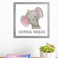 Personalized Elephant 12” x 12” Wall Art