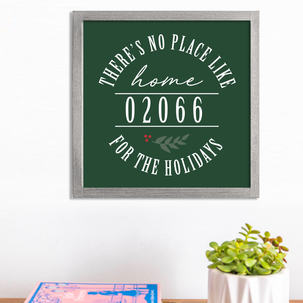 No Place Like Home 12" x 12" Personalized Wall Art