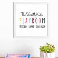 Personalized Playroom 12" x 12" Wall Art