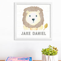 Personalized Lion 12” x 12” Wall Art