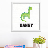 Personalized Dino 12” x 12” Wall Art